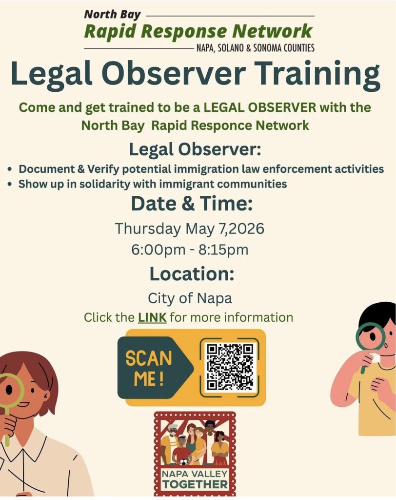 Napa Takes Action promotes Legal Observer Training